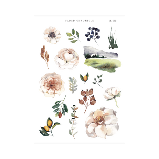 Winter Rose Boho - Small Icon Deco Sheet