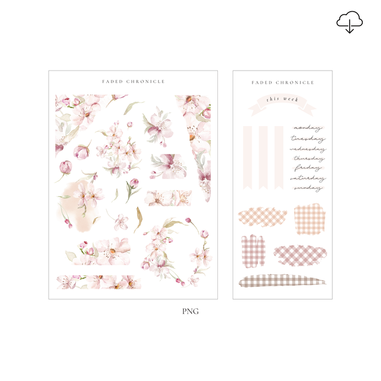 [Digital] Cherry Blossom Journal Kit