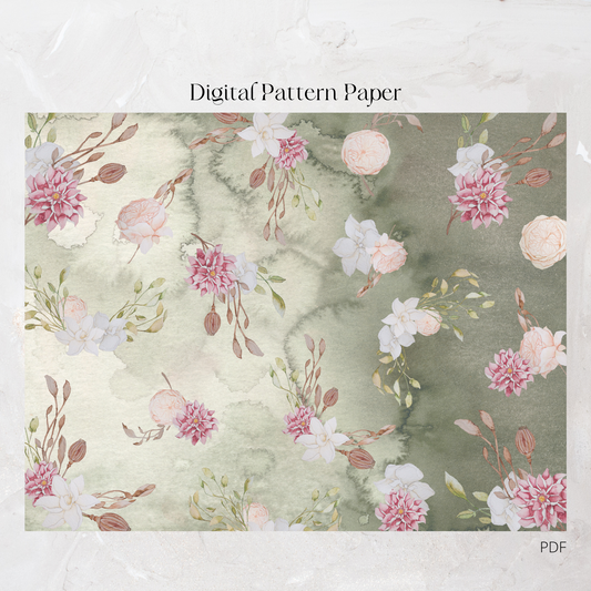 Digital Pattern Paper - Green