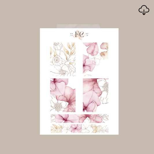 Dried Bloom Full Box sticker Printable