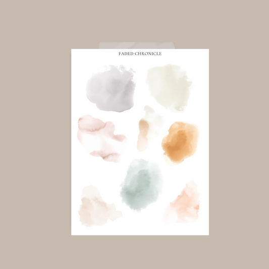 Spring Moments watercolor stokes sticker Printable