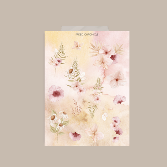 Dried Flowers deco sticker Printable