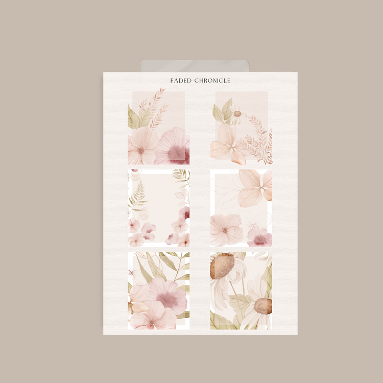 Dried Flowers Full Box deco sticker Printable (1.25" wide)