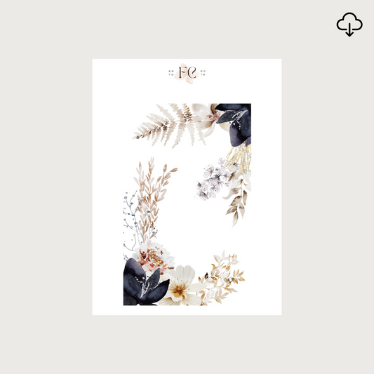 [Digital] Midnight Garden Corner deco sticker #2