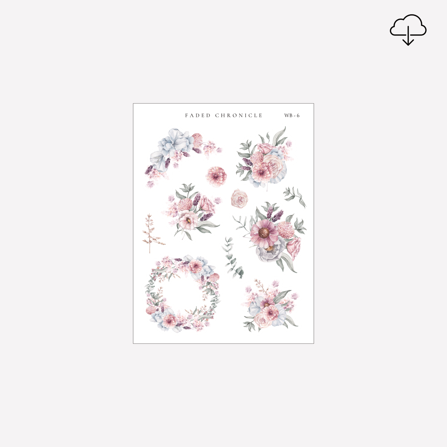 [Digital] The Spirit of Winter Bell - Large Icon ( Light Pink Flower set)