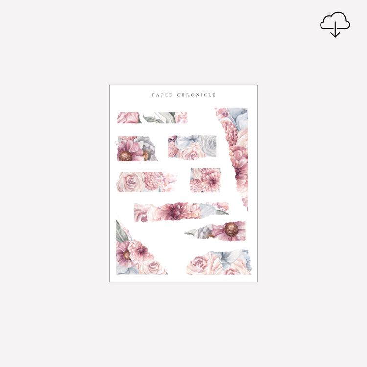 [Digital] The Spirit of Winter Bell - Light Pink Flower Torn Paper