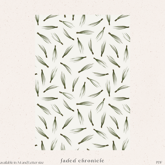 Greenery digital pattern paper