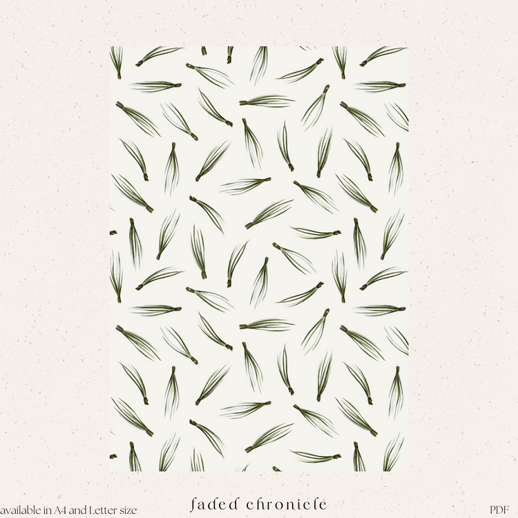 Greenery digital pattern paper