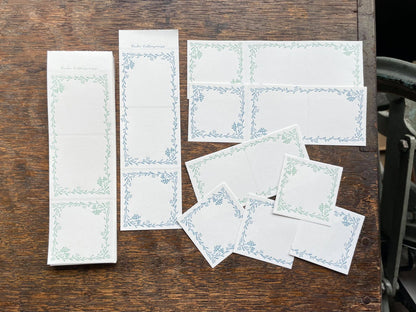 OEDA letterpress label book (Limited Edition: Jade Green and Pale blue)