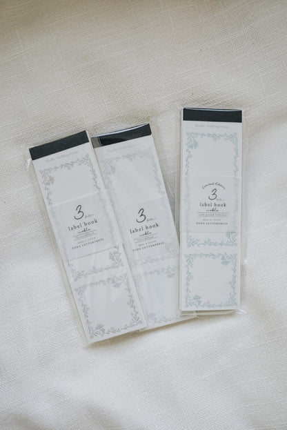 OEDA letterpress label book (Limited Edition: Jade Green and Pale blue)