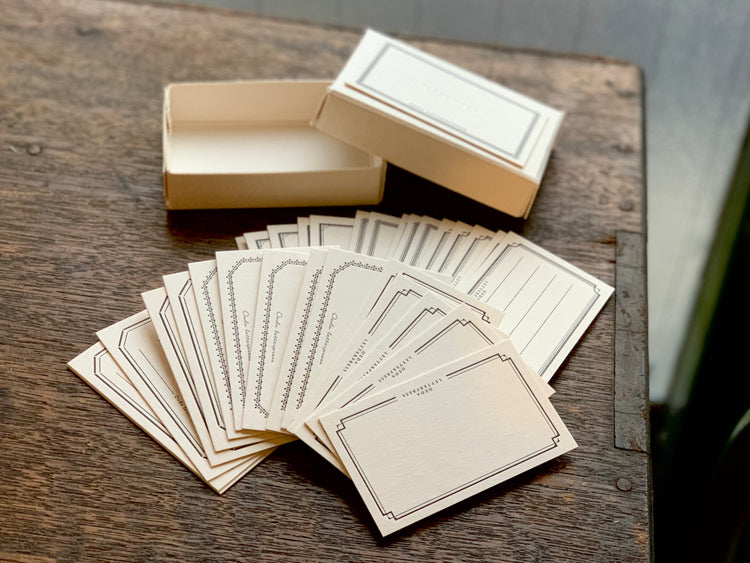 OEDA letterpress FRAME card box Bronze / Black (30 pieces)