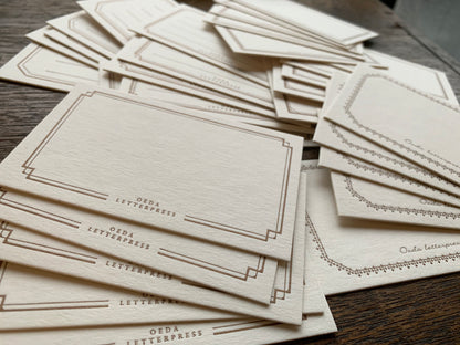 OEDA letterpress FRAME card box Bronze / Black (30 pieces)