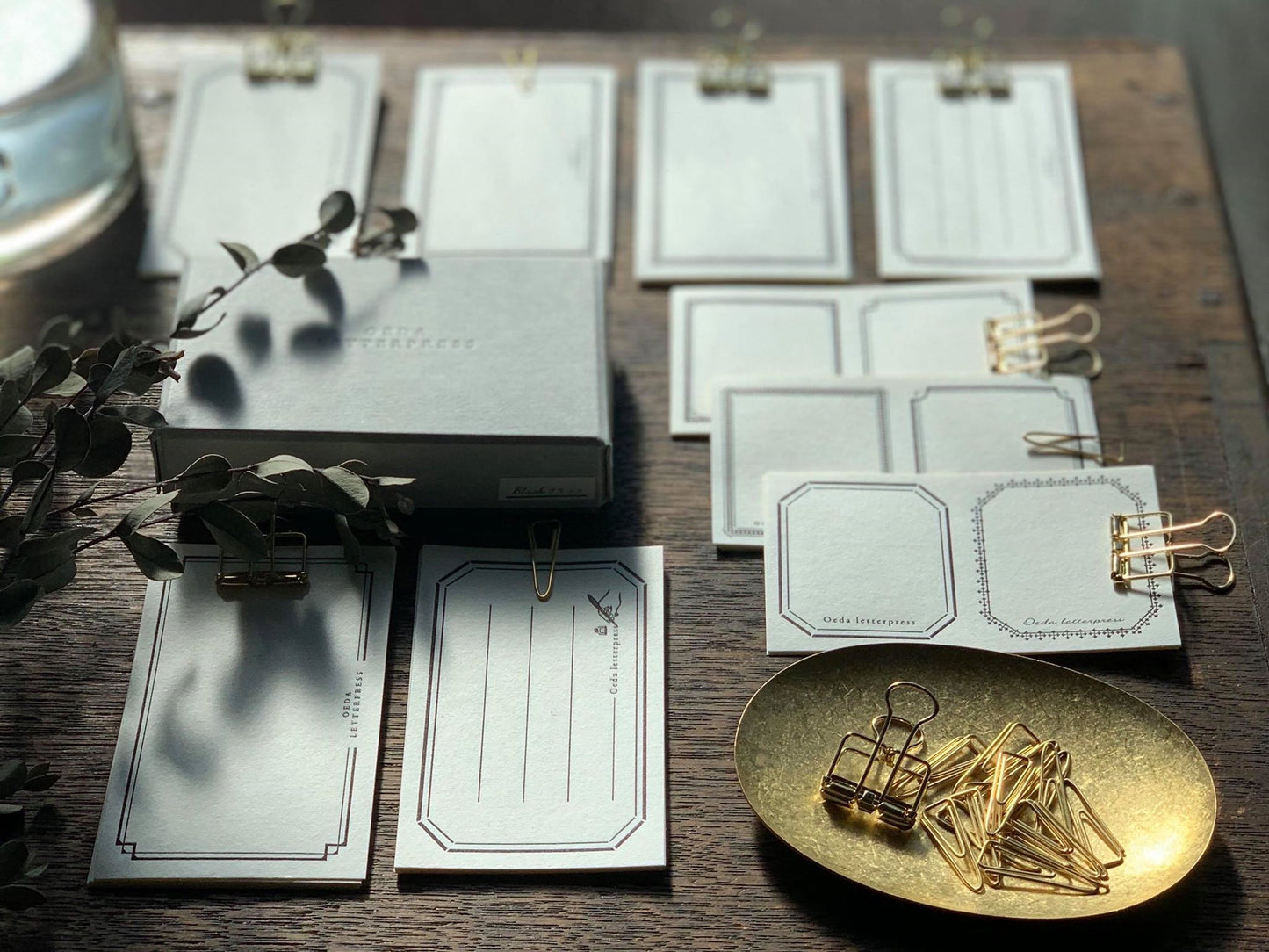 OEDA letterpress sticker BOX Bronze / Black (72 pieces)