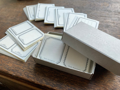OEDA letterpress sticker BOX Bronze / Black (72 pieces)