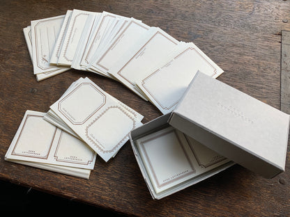 OEDA letterpress sticker BOX Bronze / Black (72 pieces)