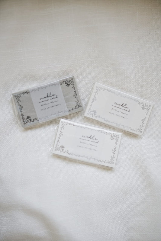 OEDA letterpress noble memo cards